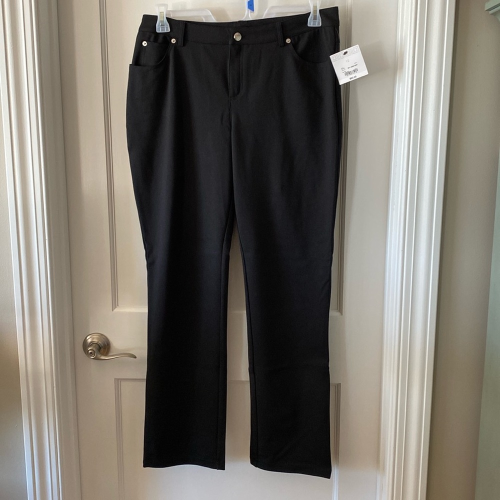 Liz Claiborne Black Jean NWT SZ 12 - Picture 1 of 4